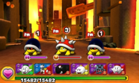 Screenshot of World 8-6, from Puzzle & Dragons: Super Mario Bros. Edition.