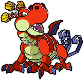 Artwork of Hooktail from Paper Mario: The Thousand-Year Door (Nintendo Switch)