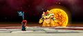 Mario and Bowser about to face off.