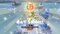 The "Five Cat Shine Shards" Cat Shine in Slipskate Slope in Bowser's Fury
