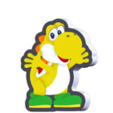 Posing Yellow Yoshi Standee from Super Mario Bros. Wonder
