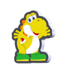 Posing Yellow Yoshi Standee from Super Mario Bros. Wonder