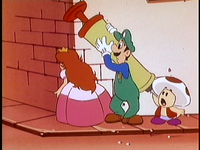 Luigi holds the Super Sushi Shrinker, also created by Dr. T. Garden, in the "Mario Meets Koop-zilla" episode of The Super Mario Bros. Super Show!.