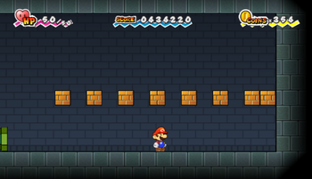 First eight ? Blocks in The Underwhere of Super Paper Mario.