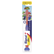 Signal toothbrush with a color scheme inspired by Mario