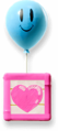 Item Balloon carrying a heart crate