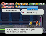 Mario is unlocking the third castle door