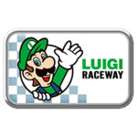 The Luigi Raceway badges and the Luigi Parafoil in Mario Kart Tour