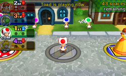 An Item Space that has been disabled due to Toad having landed on a Dash Space on the same turn in Mario Party: Island Tour.