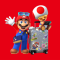 Mario and Toad (promotional art for Nintendo and Kansai International Airport collaboration)