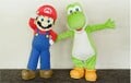 The actors in the Mario and Yoshi costumes