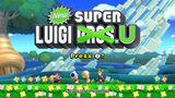 The title screen of the retail version of New Super Luigi U