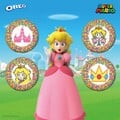 The designs of the Princess Peach Oreo cookies
