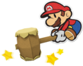Mario uses his Hammer