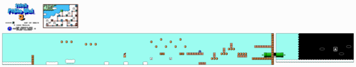 The level's full layout in the NES version.