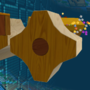 Squared screenshot of a wooden cog in Super Mario Galaxy 2.