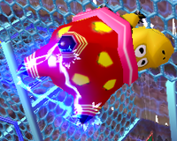 A Red Electrokoopa discharges electricity