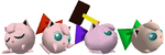 Official render of character colors in Super Smash Bros.