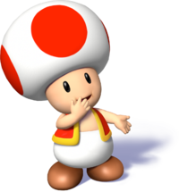 Artwork of Toad, from Super Mario Sunshine.