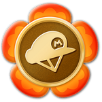 Artwork of the parachute cap badge from Super Mario Bros. Wonder