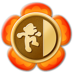 Artwork of the wall climb jump badge from Super Mario Bros. Wonder