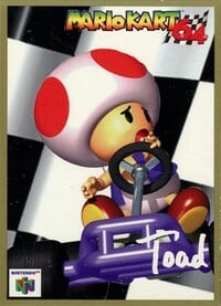 One of the Mario Kart 64 Collectible Trading Cards.