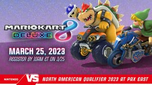 Promotional image for the Mario Kart 8 Deluxe North American Qualifier 2023