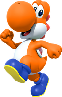 Orange Yoshi from Mario Kart Tour