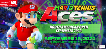 Banner for the Mario Tennis Aces North American Open September 2020 tournament