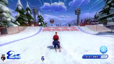 Mario competing in skiing.