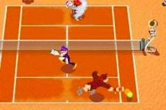 Mario, Waluigi and Donkey Kong playing on the Clay Court