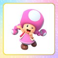 Toadette option from an opinion poll on characters from Super Mario Party Jamboree for the Nintendo Switch