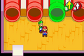 Mario and Luigi in the Pipe House