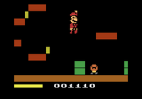 Gameplay screenshot of the Atari 2600 game Princess Rescue