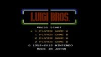 Screenshot of the title screen of Luigi Bros., a port of Mario Bros.