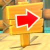 Squared screenshot of an Arrow Sign from Super Mario 3D World.