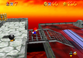 A Bob-omb chasing Mario in Super Mario 64