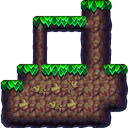 Ground (block) in Super Mario Maker 2 - New Super Mario Bros. U game style, Forest night theme.