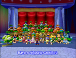 The image you get when collecting every Shine Sprite in Super Mario Sunshine.