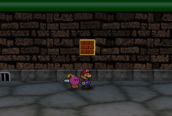 First ? Block in Toad Town Tunnels of Paper Mario.