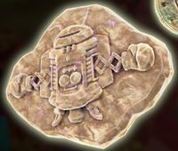 A fossil in Donkey Kong Bananza