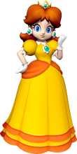 Artwork of Princess Daisy for Mario Party 6 (reused for Mario Party 7, Mario Party DS, Mario & Sonic at the Olympic Winter Games and Mario Party: Island Tour)