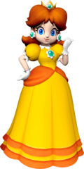 Artwork of Princess Daisy for Mario Party 6 (reused for Mario Party 7, Mario Party DS, Mario & Sonic at the Olympic Winter Games and Mario Party: Island Tour)