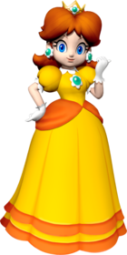 Artwork of Princess Daisy in Mario Party 6 (also used in Mario Party 7, Mario Party DS and Mario Party: Island Tour)