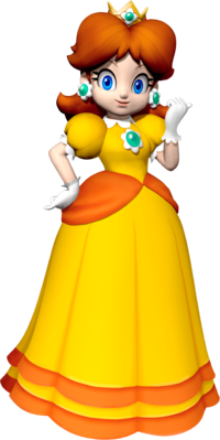 Artwork of Princess Daisy in Mario Party 6 (also used in Mario Party 7, Mario Party DS and Mario Party: Island Tour)