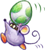 Artwork of a Little Mouser, from Yoshi's New Island.