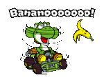 Official LINE sticker for Mario Kart 8. This one is a reference to the Super Mario Kart artworks.