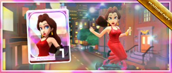 Pauline from the Spotlight Shop in the 2022 Autumn Tour in Mario Kart Tour