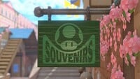 Souvenirs advert in Mario Kart World