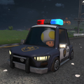 A sheriff car in Mario Kart World